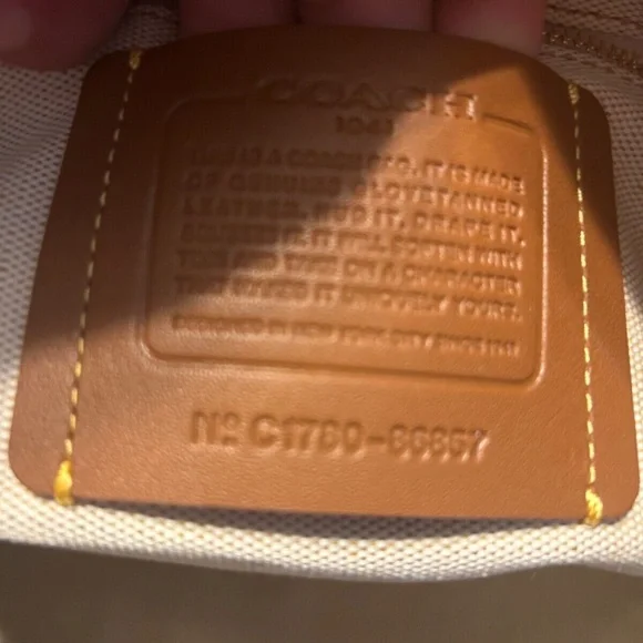 EUC Coach 1941 Rogue Satchel Pebble Leather Chalk/Brass - Picture 3 of 16